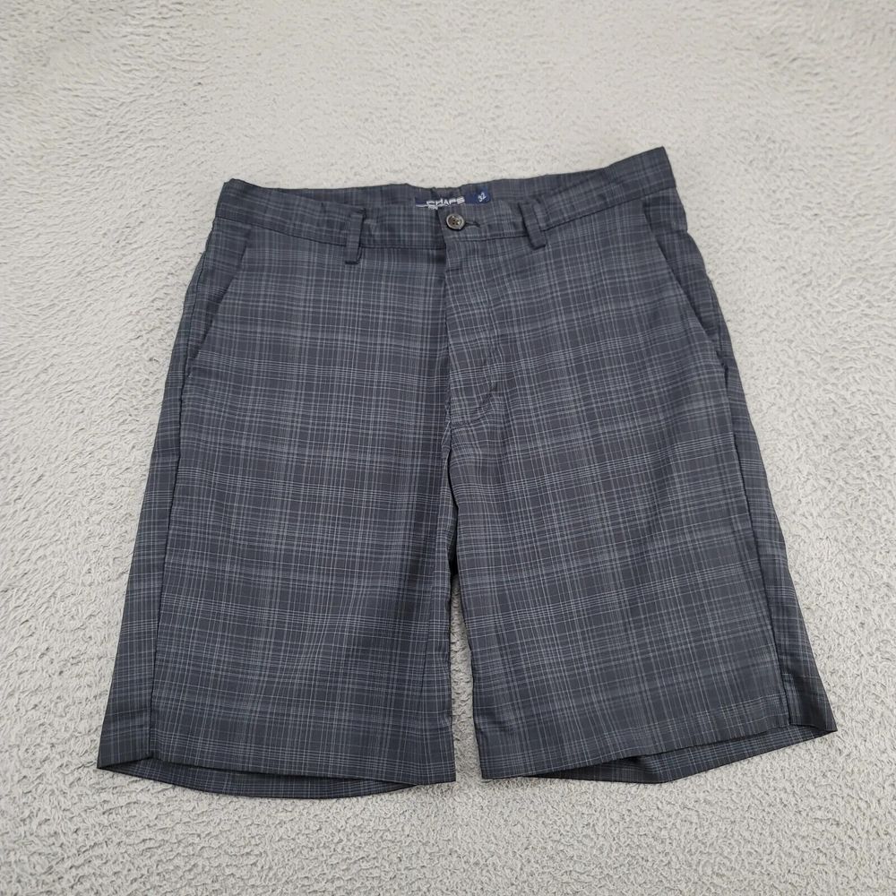 Chaps Golf 78 Shorts Mens 32 Black Chino Golf Outdoors Lightweight 9" Casual